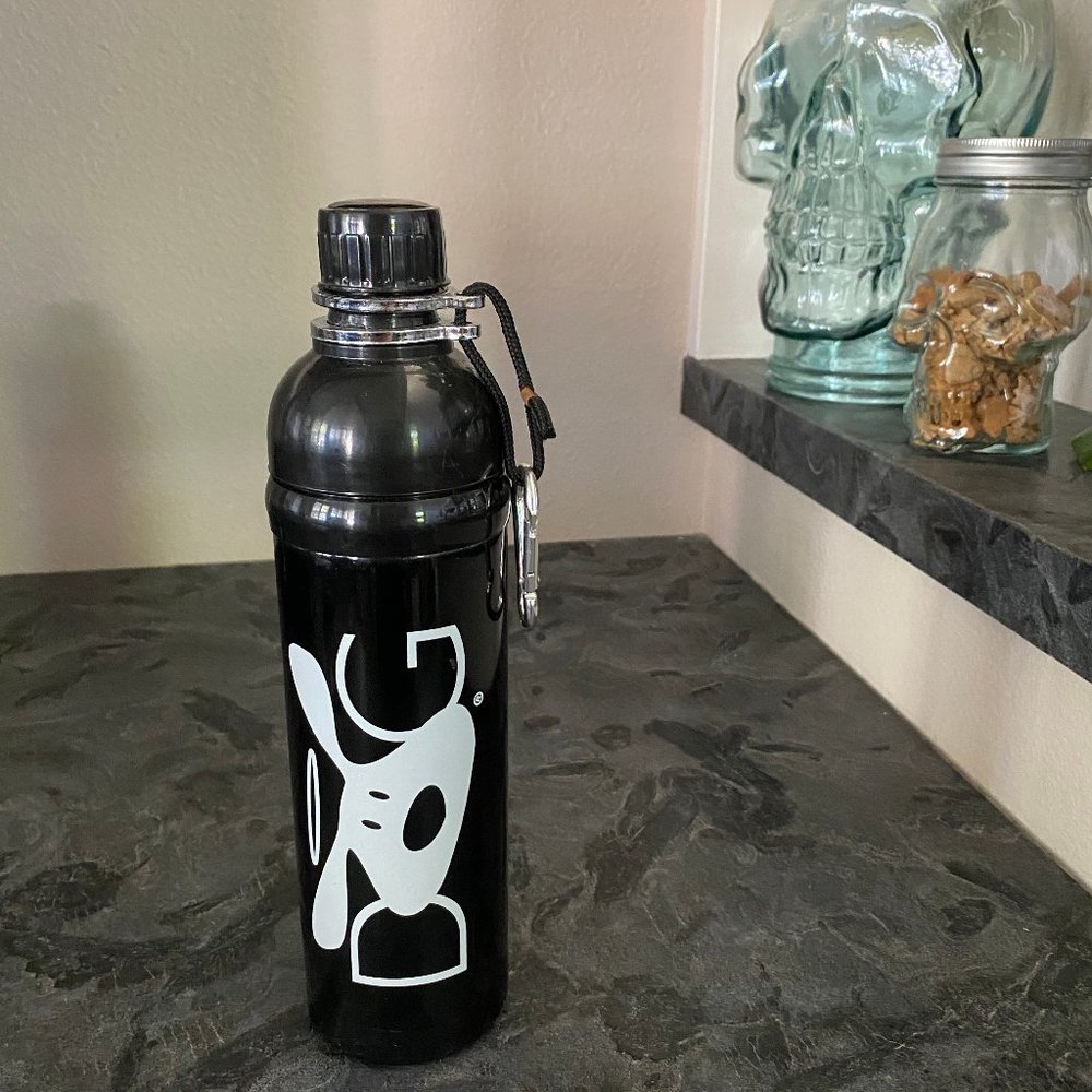 Dog is Good Water Bottle with Roller Ball - Angel Dog